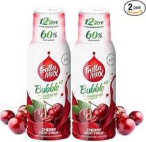 2 x 500 ml "FruttaMax Cherry Drink Syrup" Vaisių sirupo koncentratas, kuriame mažiau cukraus ir 60 % vaisių, tinka sodos aparatui