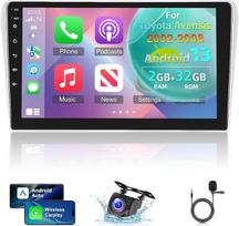 2+32G Android Car Radio for Toyota Avensis 2002-2008 with Wireless Carplay and Andorid Car - WiFi GPS EQ Steering Wheel Control FM RDS 28UI + Reversing Camera & Microphone