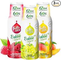 3 x 500 ml gėrimų sirupas Vaisių sirupas Mango vynuogių ir aviečių skonio su 50 % vaisių kiekio FruttaMax, tinkamas sodos aparatui