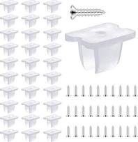 30 vienetų šviesos juostelės klipai Vandeniui atsparūs LED juostelės montavimo klipai laikiklio juostelės šviesos laikikliai su varžtais tinka nuo 5 mm iki 6 mm silikoninės LED juostelės šviesos (permatomos)