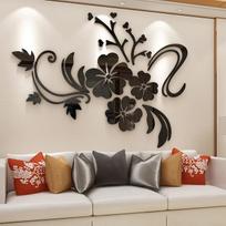 3D sienų lipdukas Gėlės Veidrodis Sienos tatuiruotė Gėlės lipdukas Šiuolaikinio meno sienų dekoravimo lipdukas Gyvenamasis kambarys Salė Miegamasis Namai Sofa Siena Vonios kambarys Vaikų darželis