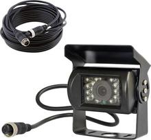 4-polige robuste Nachtsicht-Rückfahrkamera mit 18 IR-LEDs, wasserdicht, für Busse, LKW, Anhänger, 12 V-24 V, mit 15 m langem, 4-poligen Kabel
