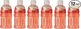 6 x "Mogu Mogu Fragola" gėrimas su braškių skoniu ir "Nata de Coco" vienkartinis PET buteliukas 320 ml