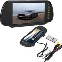 7 Inch Car Rear View Mirror Display LCD TFT Parking Aid Screen Reversing Camera Screen with Remote Control for Reversing System Front Camera DVD Media Player