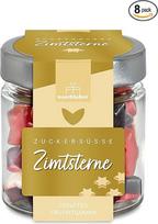 8 cukrinių saldžių cinamoninių žvaigždučių su vaniline puta pakuotė 120 g | Didelė pakuotė | Guminukai kaip cinamoninės žvaigždutės | Dovanos Kalėdoms | Mielos cinamoninės žvaigždutės
