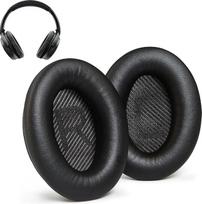 Accessory House Ohrpolster kompatibel mit Bose QuietComfort 35 (QC35) und QuietComfort 35 II (QC35 II) Kopfhörern. Proteinleder, weicher Schaumstoff mit hoher Dichte, erhöhte Haltbarkeit (schwarz)