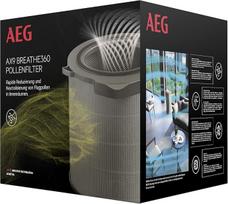 AEG AFDBTH4 filtras BREATHE360 (tinka AX91-404DG oro valytuvui, sumažina 99 % žiedadulkių, pašalina 99,9 % bakterijų, švarus oras, optimalus filtravimas, ilgaamžis, pilkas)