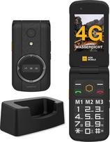 AGM M8 Flip mobilusis telefonas be sutarties, 4G, senjorų mobilusis telefonas su dideliais mygtukais, įkrovimo stotelė, atsparus vandeniui, SOS, suderinamas su klausos aparatais, trumpasis rinkimas, 104 dB garsiakalbis, dvi SIM kortelės, 1500 mAh,