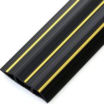 AGPTEK Grindų kabelių tiltas, 3 m grindų kabelių kanalas, modulinis kabelių kanalas, jungiamieji laidai ir laidai, puikus grindų kabelių dangtis biurui, dirbtuvėms, sandėliui, koncertui ir kt.