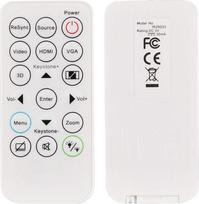 Aimdio IR29033 SP.8VH02GC01 Remote Control for Optoma DAESSGL DAESSGN DAEXSGL DS344 DS346 DW346 DX345 DX346 H112e H182X S310e S315 S316 W310 W310 W312 W316 X312 X315 X316 Projector