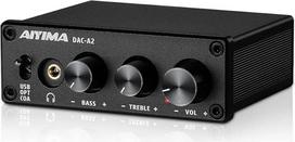AIYIMA DAC-A2 DC5V Mini HiFi Power Audio Decoder PC USB DAC Headphone Amplifier AMP 24-bit 192 kHz Input Coaxial/Optical Decoder Output RCA (No Power Supply)