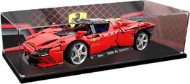 APRILA Akrilo vitrina, skirta 42143 Technic Ferrari Daytona SP3, dulkių nepraleidžianti vitrina, permatoma vitrina, skirta modeliams kolekcionuoti, 62 x 30 x 20 cm (tik vitrina)