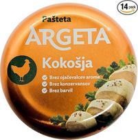 ARGETA "Premium Exquisite Chicken Patè" - 14 skardinių puikių ir skanių paštetų - be konservantų ir glitimo - 1330 gramų (95 gramai stiklainyje x 14) - natūralaus skonio