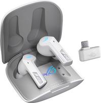 ASUS ROG Cetra True Wireless SpeedNova White RGB In-Ear Gaming Headphones (ROG SpeedNova Wireless Technology, AI Microphone, Noise Cancelling (ANC), 46 Hours Battery Life, Wireless Charging, White)
