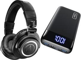 Audio-Technica M50xBT2 wireless headphone Black & INIU Power Bank