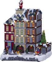 Avilia Animated Christmas Village with LED Lights - Festive Atmosphere at Home - 27 x 18 cm