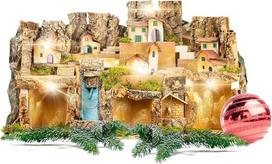 Avilia Napoletan Cork Nativity Scene 80 x 50 x 45 cm with Battery Operated Lights - Handmade from Strong and Durable Materials, Ideal for Magical Christmas Decorations in Anyone