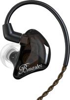 BASN Bmaster In-Ear Monitor Headphones, Triple Driver Noise Cancelling Wired Headphones with Two Detachable MMCX Cables for Musicians (Black)