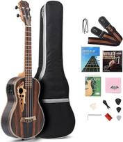 Batking Tenor Ukulele 26 colių tenorinė akustinė elektrinė ukulelė su trimitų traukle su ekvalaizeriu, maišeliu, dirželiu, nailonine styga, elektrine derintuve, krumpliaraščiu, vibratoriumi