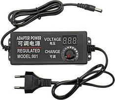 BE-TOOL Adjustable Power Adapter, AC/DC 9-24V 3A 72W Adapter Adjustable Plug, Universal Power Supply Adapter for DC Motor Speed Control, Light Dimmer