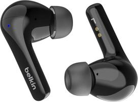 Belkin SoundForm™ Motion True Wireless In-Ear Headphones, Noise Cancelling, Wireless Charging Case, 2 Microphones, IPX5 Splash Protection, Bluetooth Earbuds for iPhone, Samsung - Black