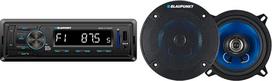 Blaupunkt BPA1119BT Car Radio 1 DIN Bluetooth USB Black & Car Speaker BLAUPUNKT icx542 5.25 130mm 210W