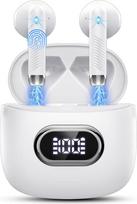 Bluetooth 5.3 In-Ear Headphones Wireless Bluetooth with ENC Dual Mic, 2022 Wireless Headphones 42H Deep Bass Wireless Headphones Noise Cancelling Earbuds, IP7 Waterproof Earphones, LED Display