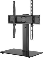 BONTEC televizoriaus stovas sukiojamasis 26-55 colių televizoriui, skirtas LCD, LED, OLED plazminiams plokščiams ir lenktiems televizoriams iki 45 kg, reguliuojamo aukščio ir stabilus Max. VESA 400 x 400 mm