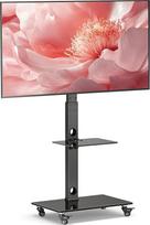 BONTEC TV stovas su ratukais, skirtas 30-70 colių plazminiams/LCD/LED ekranams, sveriantiems iki 40 kg, 6 aukščio reguliavimo galimybės, 2 pakopų grūdinto stiklo lentynos, MAX VESA 600 x 400 mm
