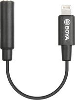 BOYA Lightning į 3,5 mm ausinių lizdo adapteris, MFi TRRS moteriškas Lightning į garso lizdo adapteris, suderinamas su iPhone 13/12 Mini/12 Pro/11/11 Pro/11 Pro/11 Pro Max/SE/X XR XS 8 7
