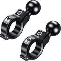 BRCOVAN Aluminium Alloy Handlebar Mount with 1 Inch TPU Ball for Round Rail Diameter 0.5 Inch 0.87 Inch 1 Inch 1.26 Inch Compatible with RAM Mounts B Size 1 Inch Ball Double Base Arm