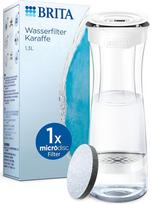 BRITA vandens filtras karafoje baltai pilkas / karafoje yra 1 "MicroDisc" filtras / karfoje stilingai patiekiamas vanduo / filtras sumažina chloro ir mikrodalelių kiekį vandentiekio vandenyje