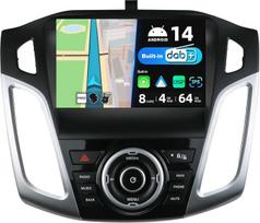 BXLIYER - [Built-in DAB] - Android 12 IPS Car Radio for Ford Focus (2012-2017) - Wireless Carplay/Android Car/DSP - 4G+64G - LED Camera + Mic - 9 Inch 2 DIN - Steering Wheel Control Fast-Boot 360-CAM