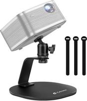 CAHAYA Desktop Projector Stand, Mini, 360° Rotation, 1/4" Mounting Screw, Compatible with Most Projectors, Cameras, Monitors, 5kg Load Capacity, Cable Storage with 3 Organizers
