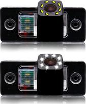 Car Reversing Camera with 8 LED Number Plate Light Wide Angle with Radar Sensor Parking Aid Night Visions HD Colour Waterproof for Tiguan Touareg Santana Golf VI Passat Jetta Polo Skoda
