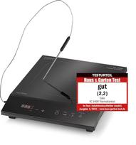 CASO TC2400 Thermo Control vienguba indukcinė kaitlentė su termometru, skirta tiksliam kepimui ir kepimui, puikiai tinka SousVide, temperatūros diapazonas 60-240 °C, laikmatis, 2400 W
