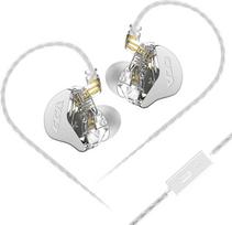 CCA CRA In-Ear Headphones, Ultra Thin Membrane Dynamic Driver, IEM, Clear Sound and Deep Bass, Wired Earbuds with Tangle-Free Detachable Cable, White with Microphone