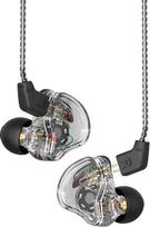 CCZ Melody In-Ear Monitor Dynamic Hybrid Dual Driver In-Ear Headphones 1BA + 1DD HiFi Headphones Musician IEM Upgrade Deep Bass Suitable for Bass Vocals Pop Folk ACG (with Microphone, Transparent