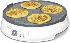 Cecotec Crepe Fun CrepeStone Twin, 1200 W Power und Antihaftbeschichtungsstein aus ökologischem Stein mit umkehrbarer Platte zur Zubereitung von Pfannkuchen oder 4 Pfannkuchen