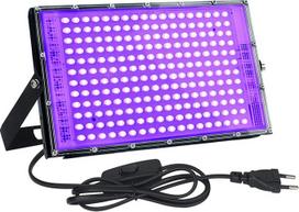 CREATESTAR LED juodos šviesos prožektorius 150 W, UV prožektoriaus potvynio šviesa 395-400 nm, IP65 vandeniui atsparus vakarėlio šviesos žibintas barui Helovinas akvariumas neoninių spalvų fluorescencinis efektas