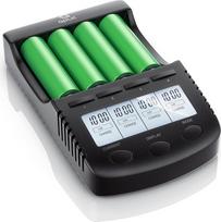 CSL - "Power Battery Charger" - universali baterijų įkrovimo stotelė AA AAA 18650 baterijoms - išmanusis baterijų įkroviklis - apšviestas LCD ekranas su automatiniu išjungimu - yra 1x USB įkrovimo prievadas
