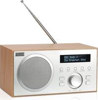 DAB+/FM radijas su "Bluetooth" August MB420 Skaitmeninis virtuvės radijas su mediniu korpusu, RDS funkcija, 60 išankstinių nustatymų Hifi garsiakalbis 5 W radijo žadintuvas su miego laikmačiu, žadintuvu, snaudžiančiu signalu USB / Aux-In / Aux-Out