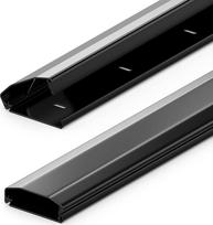 deleyCON Universalus kabelių kanalas Inovatyvus sulankstymo mechanizmas Aukštos kokybės aliuminis Ilgis 50 cm Plotis 6 cm Aukštis 2 cm Juodas