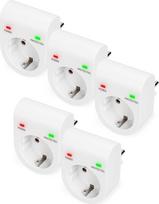 DIGITUS DN-95400 - Apsaugos nuo viršįtampių adapteris - 5 vnt. - 16A / 230V / 50Hz - Maksimali galia 3500W - LED būsenos indikatorius - Maksimali nuotėkio srovė 13500A - Baltas