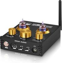 Douk Audio P1 Bluetooth 5.0 HiFi stiprintuvas GE5654 Tube Preamp vožtuvo vožtuvo ausinių stiprintuvas Belaidis imtuvas Garso dekoderis USB DAC APTX-HD [atnaujinimas]