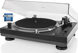 Dual DTJ 301.1 USB DJ patefonas (33/45 aps./min, aukščio reguliavimas, magnetinio imtuvo sistema, kaiščių lemputės, USB laidas), juodas