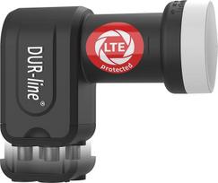 DUR-line + Ultra Quad LNB - 4 dalyviai Juoda - su LTE filtru [ Testas labai geras *] 4x skaitmeninis su apsauga nuo oro sąlygų Full HD 4K Premium kokybės