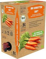 Ekologiškos morkų sultys 3 litrų dėžutė - iš vokiškų ir olandiškų morkų - veganiškos, ryškiai oranžinės spalvos, su specialiomis kultūromis fermentuotos daržovių sultys