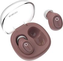 eleror T1 Wireless Earbuds for Small Ears, Mini Bluetooth Antique Rose Earplugs for Men and Women, Small Channel Earbuds with Microphone, Crystal Design with Sweatproof, Long Battery and