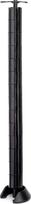 Emuca - Flexible vertical cable management made of black metallised plastic for organising cables at tables and desks